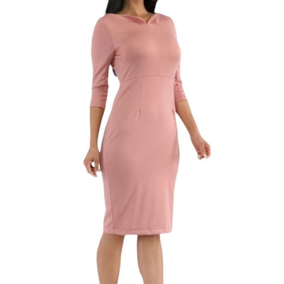 Jeyrey by H and H Fashion Dresses & Skirts - Jeyrey by H and H Fashion Soft Pink Sheath Dress Size M